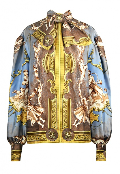 Шелковая блузка Hermès 