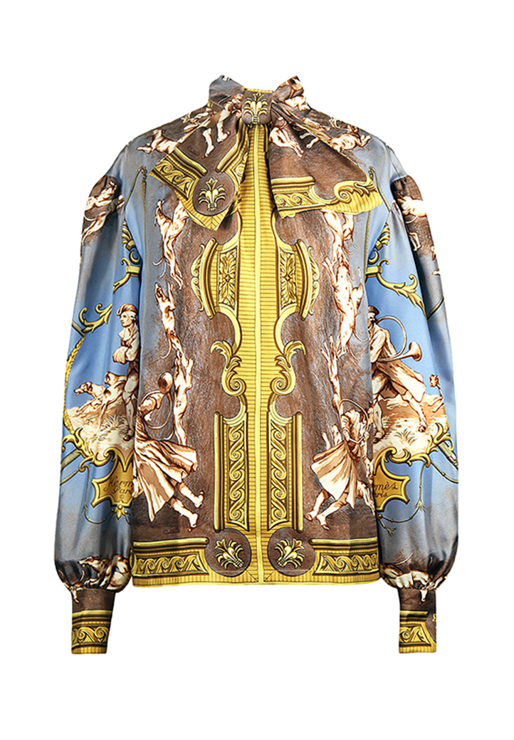 Шелковая блузка Hermès 