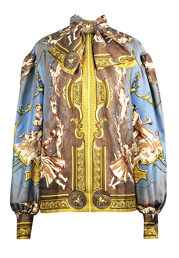 Шелковая блузка Hermès 