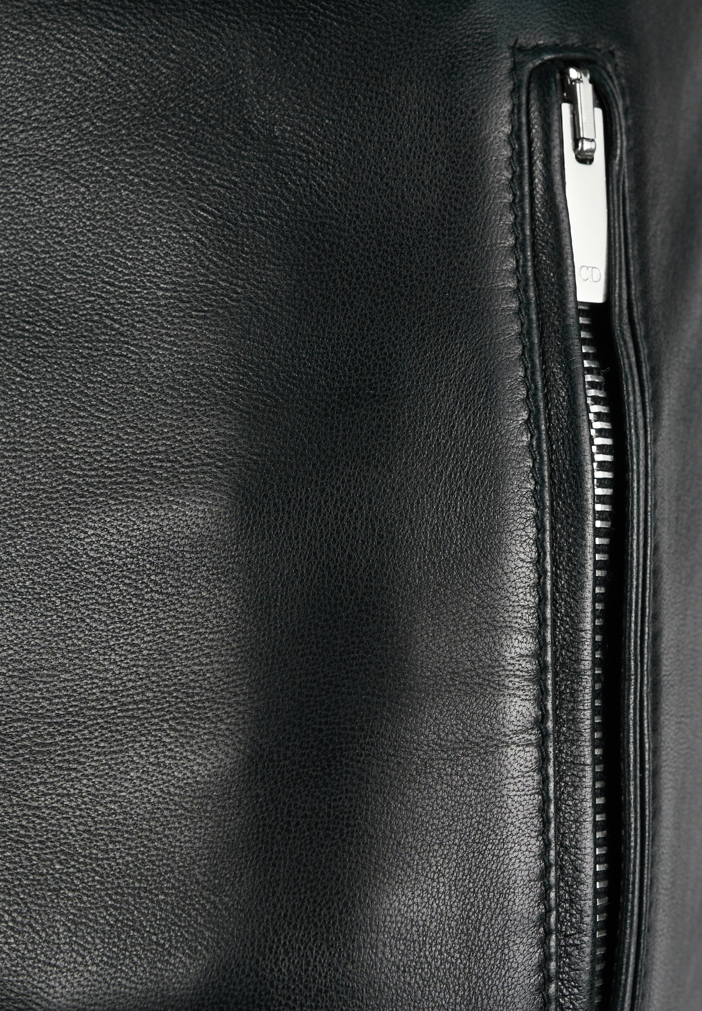 Черные кожаные брюки Christian Dior