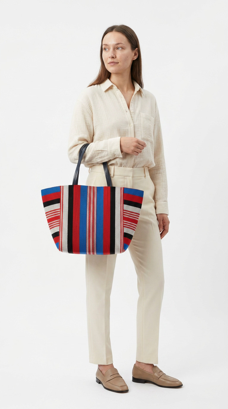 Сумка Céline Phantom Cabas Tote в полоску