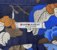 Синяя блузка Yves Saint Laurent