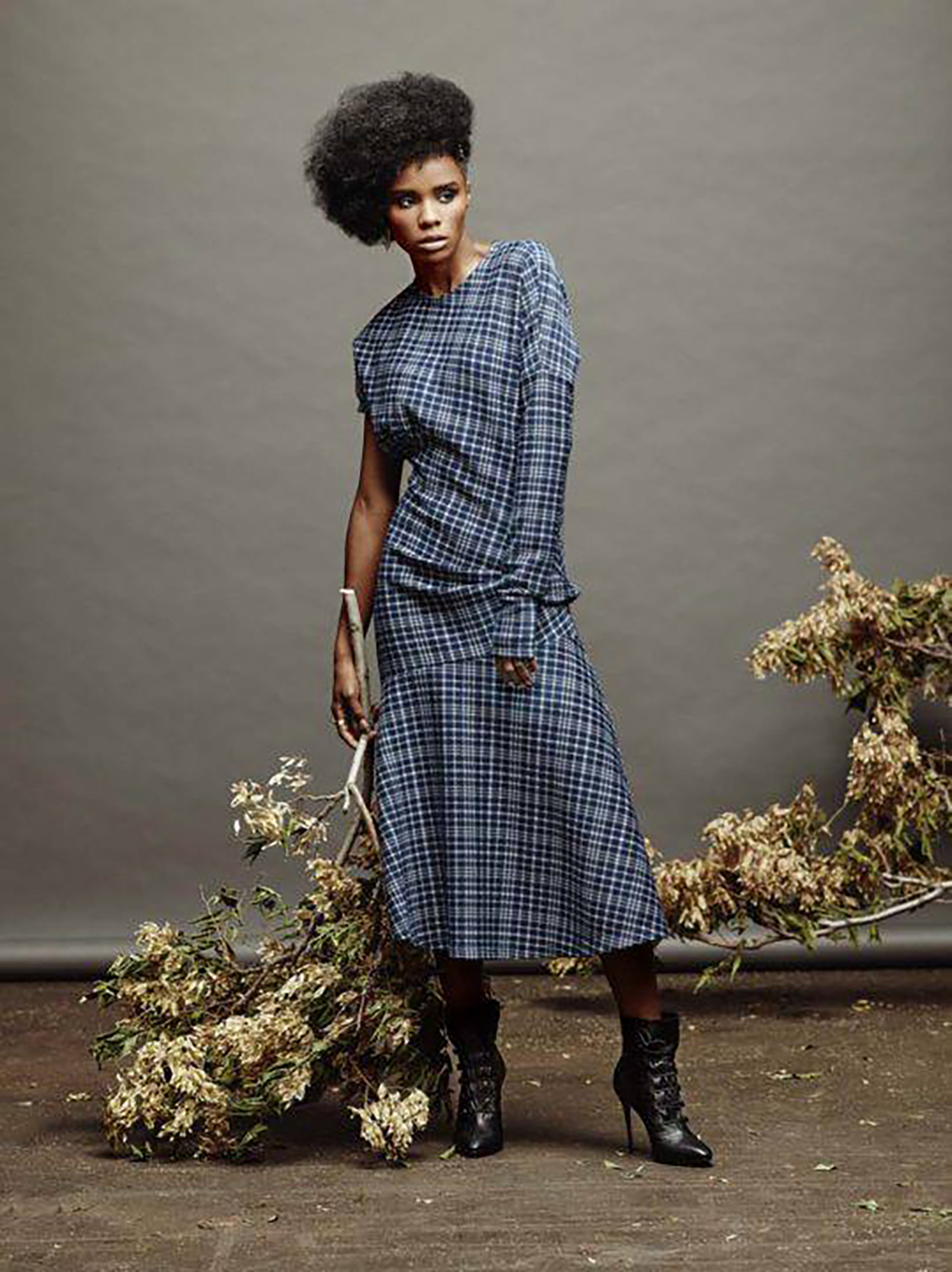 Клетчатое платье Calvin Klein