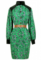 Шерстяное платье Yves Saint Laurent с бархатом