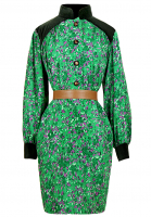 Шерстяное платье Yves Saint Laurent с бархатом