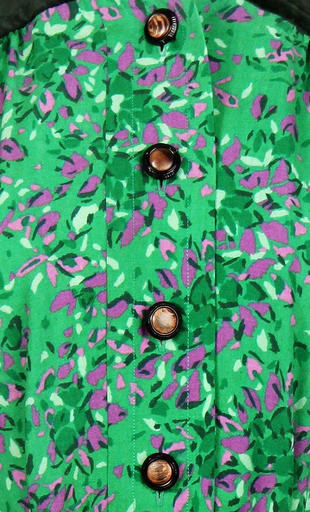 Шерстяное платье Yves Saint Laurent с бархатом