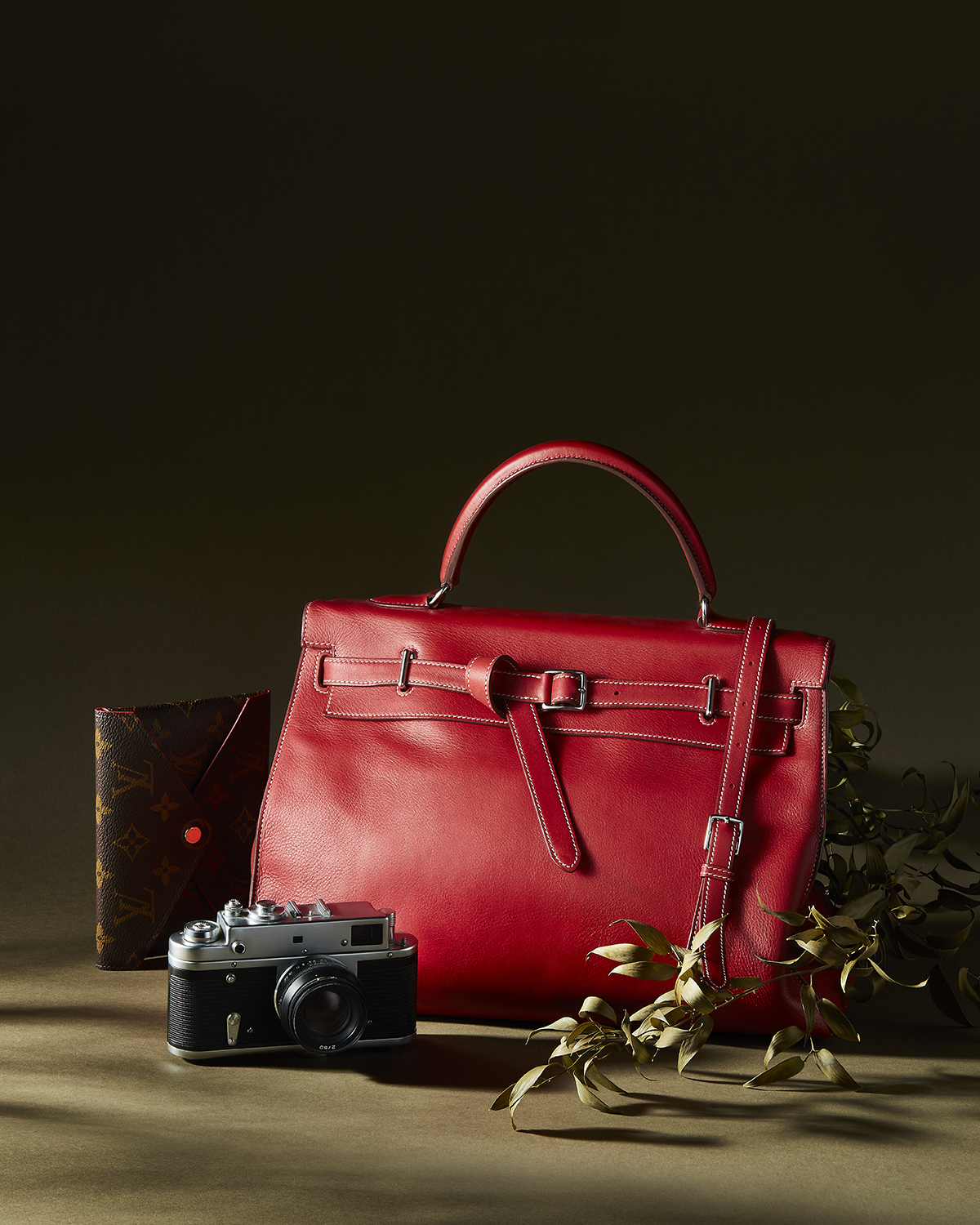 Сумка Hermès Kelly Flat 35 Rouge Piment Swift