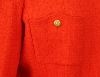 Алый твидовый жакет Chanel