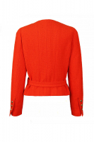 Алый твидовый жакет Chanel