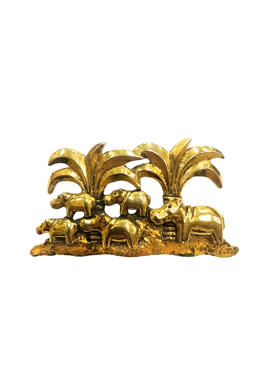 Винтажная брошь с бегемотами