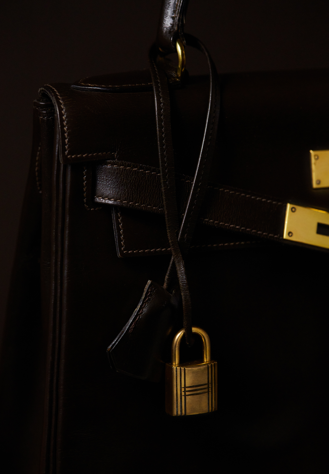 Сумка Hermès Kelly 28 Chocolate Box Retourne