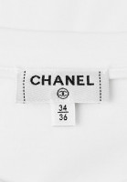 Белая футболка Chanel с логотипом