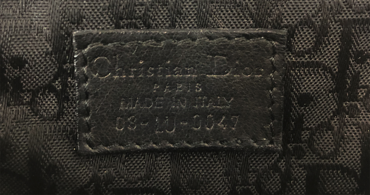 Черный кожаный клатч Christian Dior