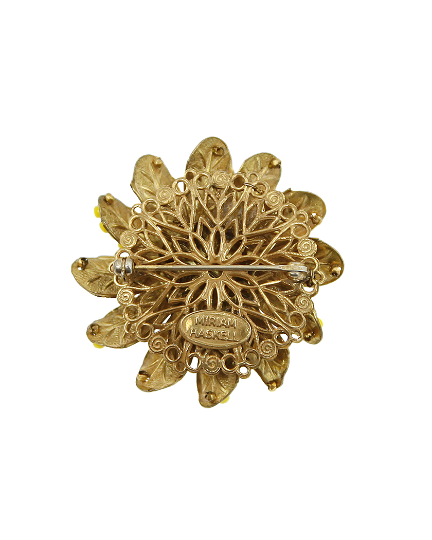 Брошь-цветок Miriam Haskell