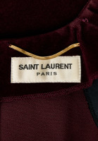 Бордовое бархатное платье Saint Laurent