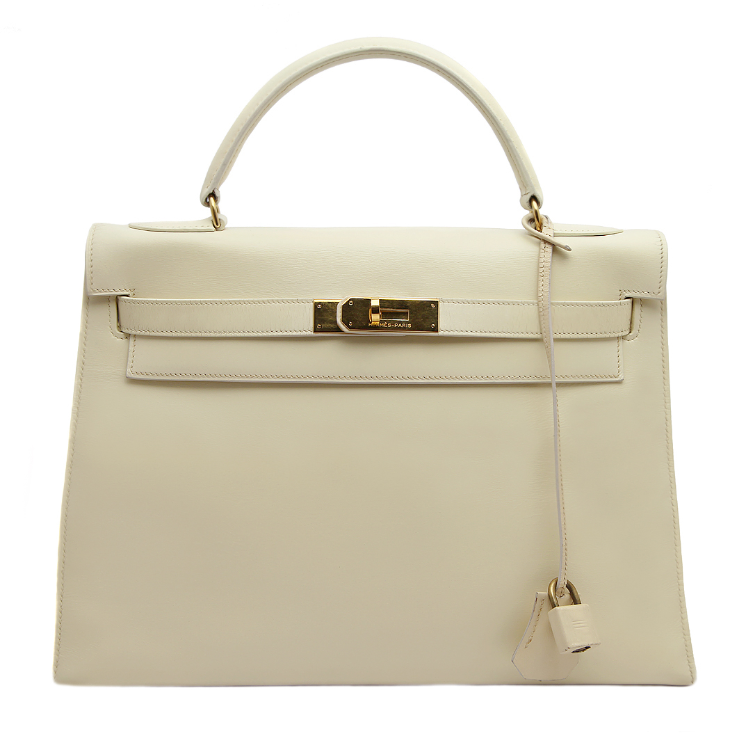 Светло-бежевая сумка Hermès Kelly 32