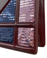 Бордовая сумка Christian Dior Diorama с пайетками