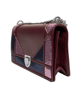 Бордовая сумка Christian Dior Diorama с пайетками