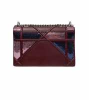 Бордовая сумка Christian Dior Diorama с пайетками