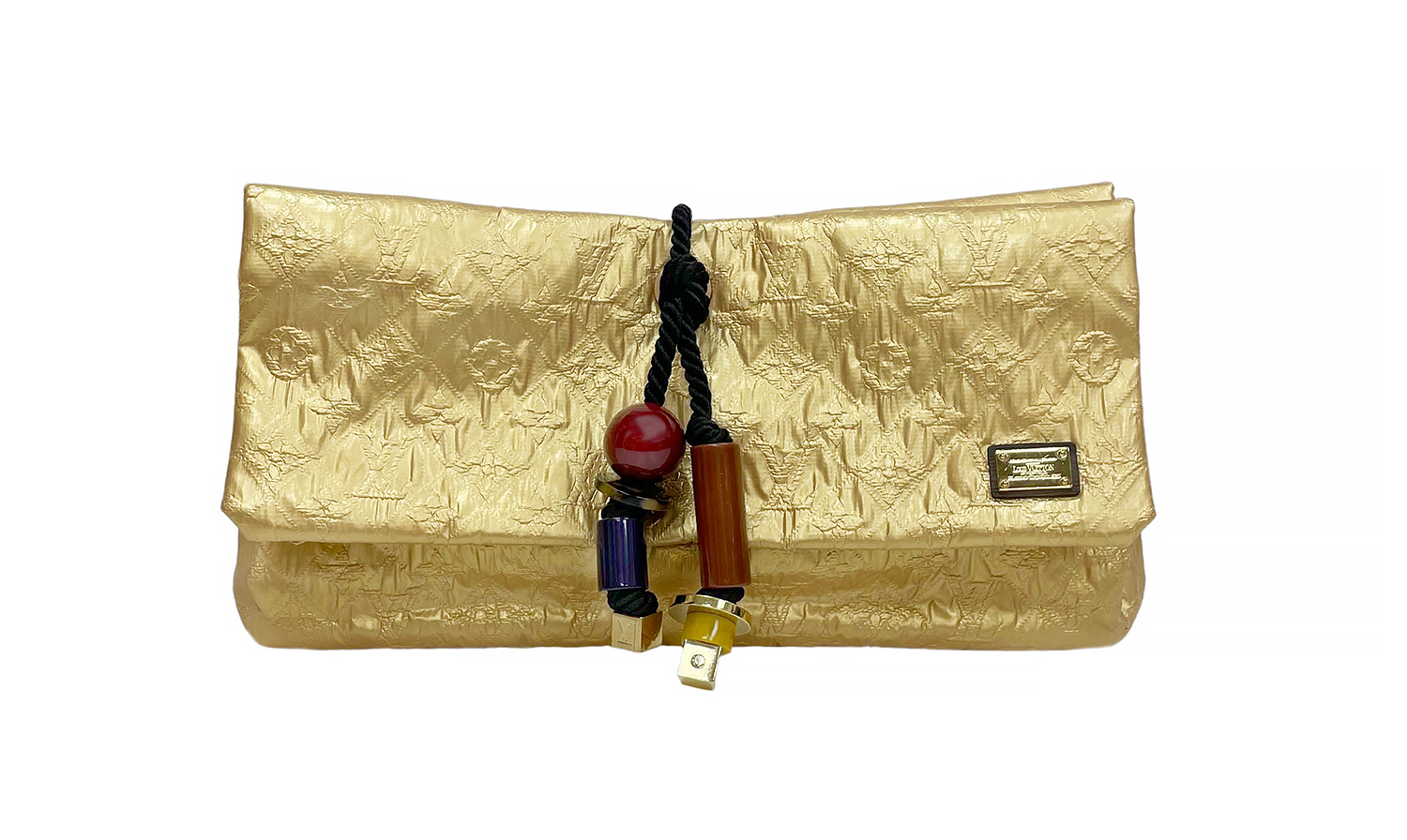 Золотистый клатч Louis Vuitton