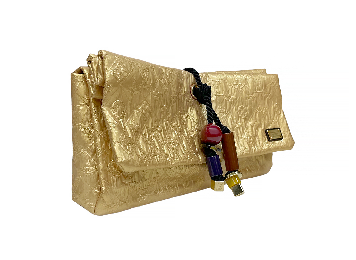 Золотистый клатч Louis Vuitton