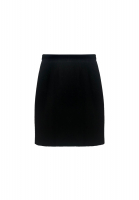 Черная шерстяная юбка Chanel