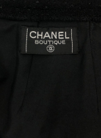 Черная шерстяная юбка Chanel