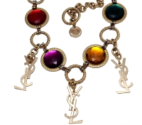 Колье-пояс Yves Saint Laurent с крупными кристаллами