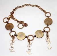 Колье-пояс Yves Saint Laurent с крупными кристаллами