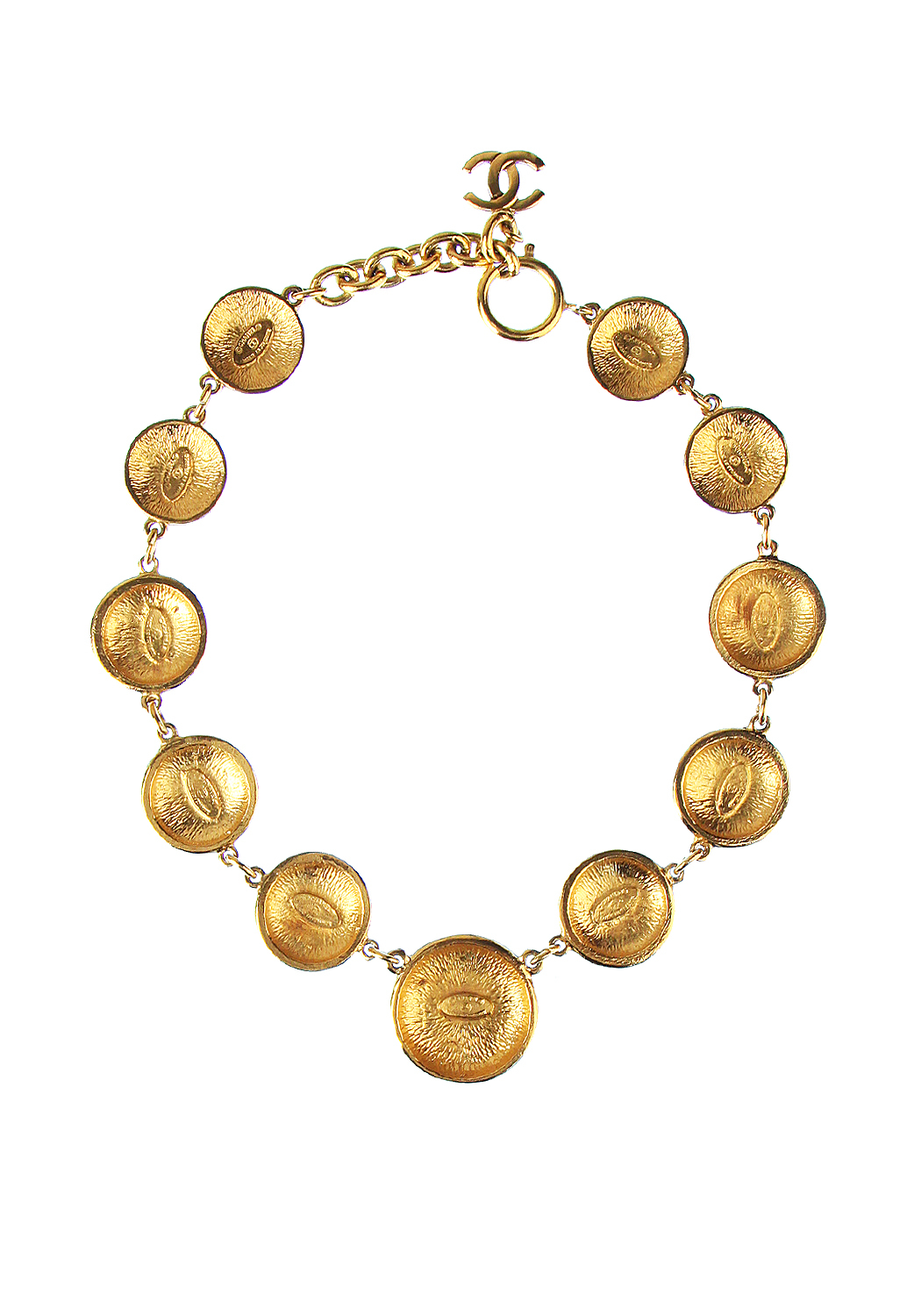 Роскошное колье Chanel с логотипами