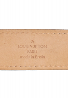 Черный асимметричный ремень Louis Vuitton