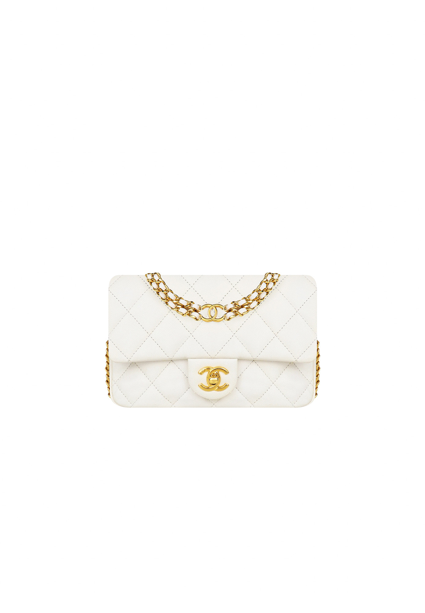 Белая сумка Chanel Coco You Mini Flap