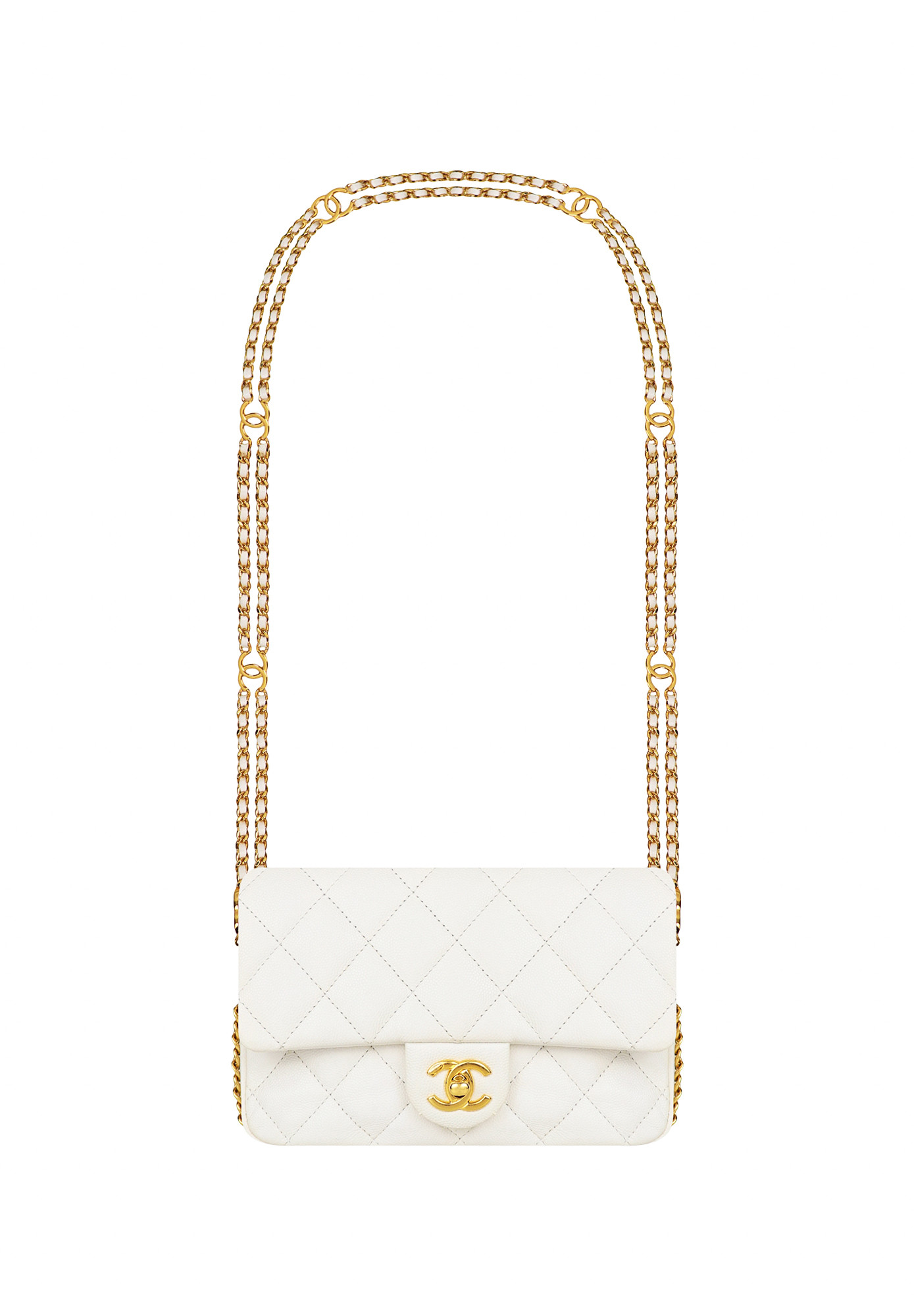 Белая сумка Chanel Coco You Mini Flap
