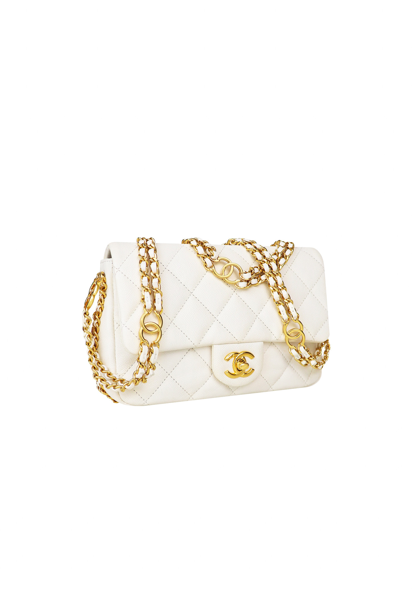 Белая сумка Chanel Coco You Mini Flap