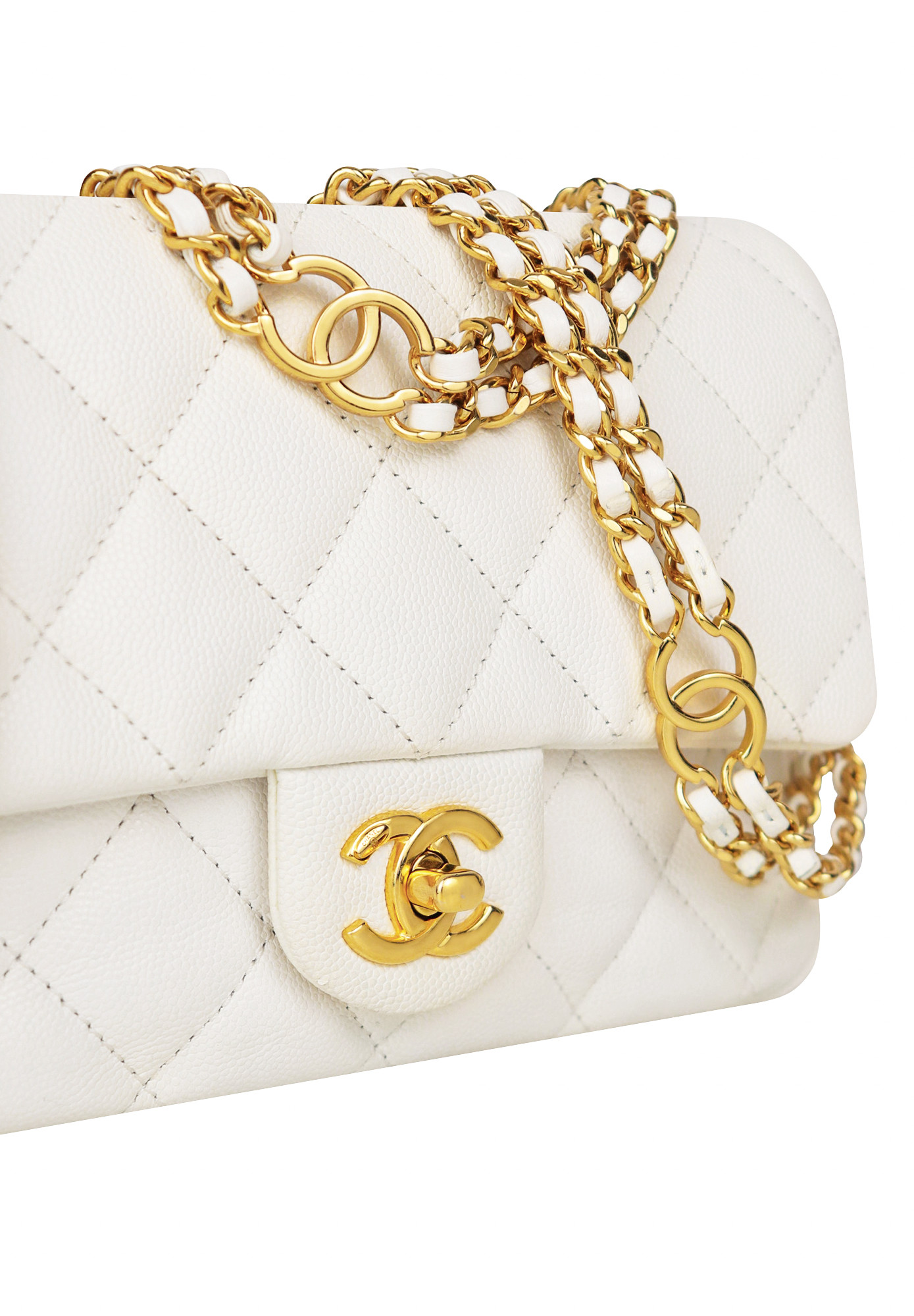Белая сумка Chanel Coco You Mini Flap