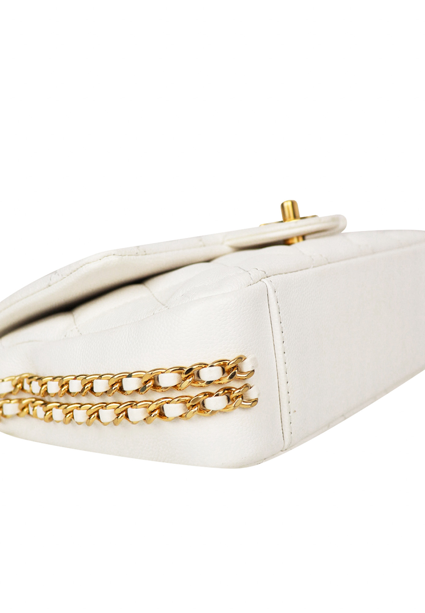 Белая сумка Chanel Coco You Mini Flap