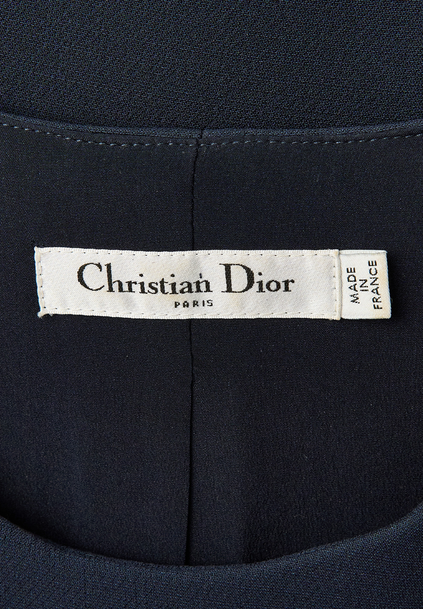 Синее платье Christian Dior с пуговицами
