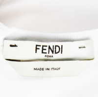 Белое трикотажное платье Fendi