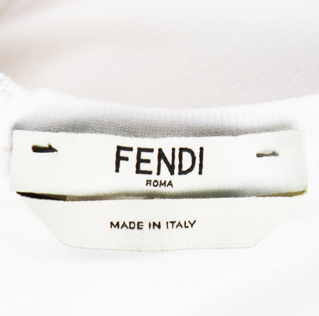 Белое трикотажное платье Fendi