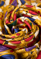 Шелковый платок Chanel с принтом