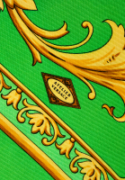 Зеленый шарф Versace с принтом