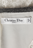 Серое платье Christian Dior с кружевом