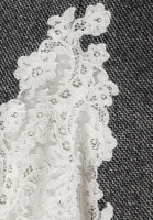 Серое платье Christian Dior с кружевом