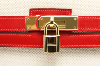 Сумка Hermès Kelly 32 с холщовыми вставками