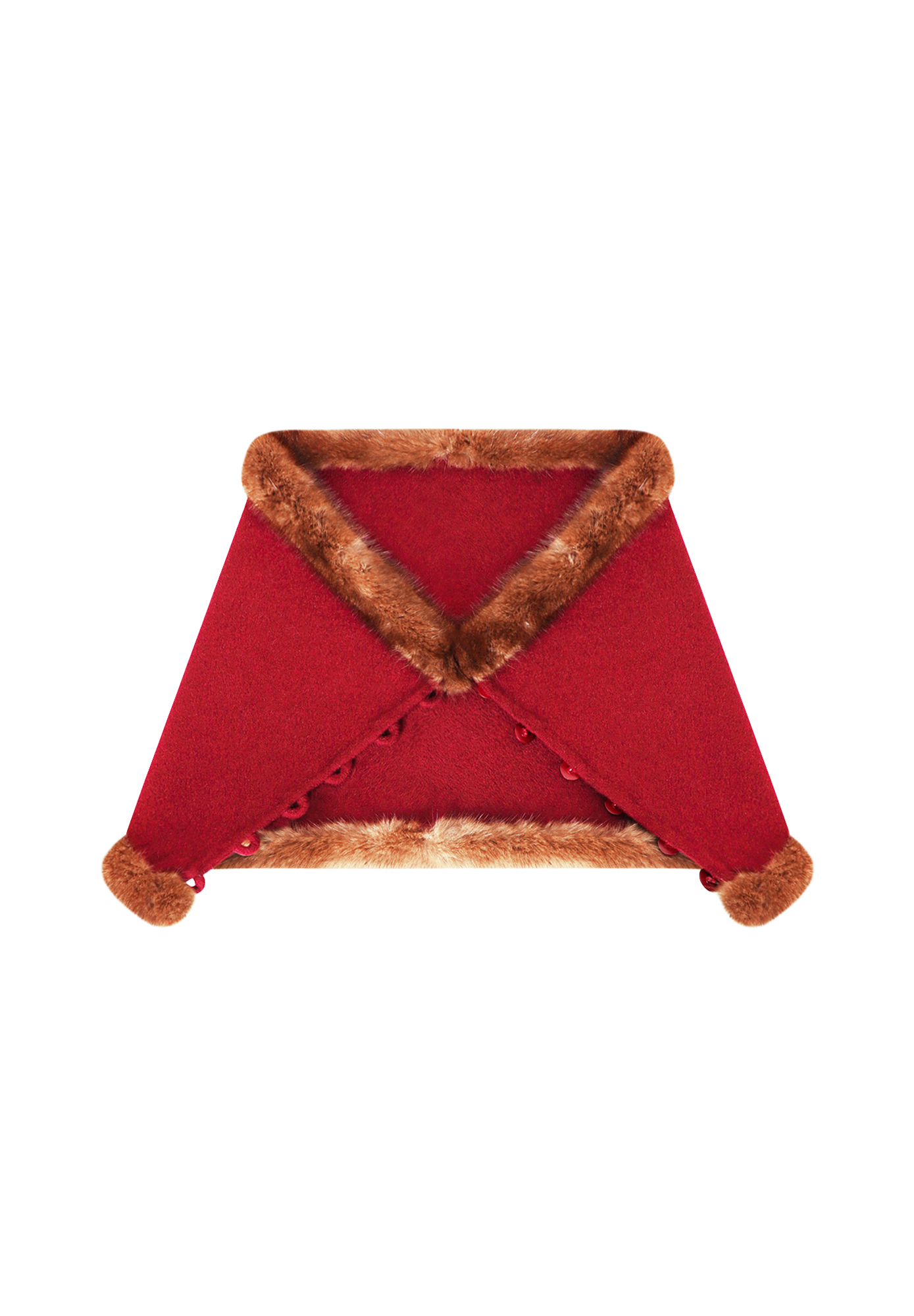 Воротник Valentino с меховой оторочкой