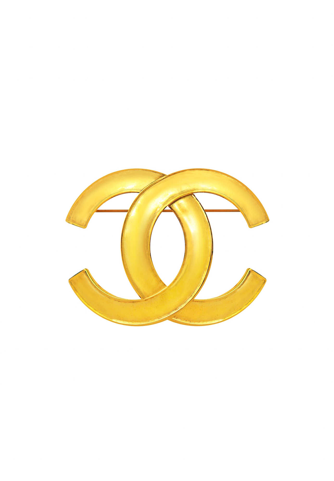 Брошь Chanel в форме логотипа