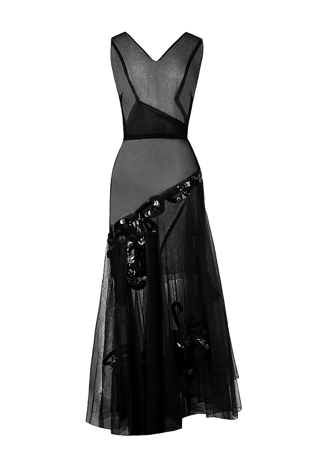 Платье haute couture 30-х годов с пайетками