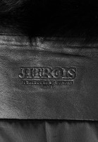 Кожаный плащ Jean-Claude Jitrois с меховой отделкой 