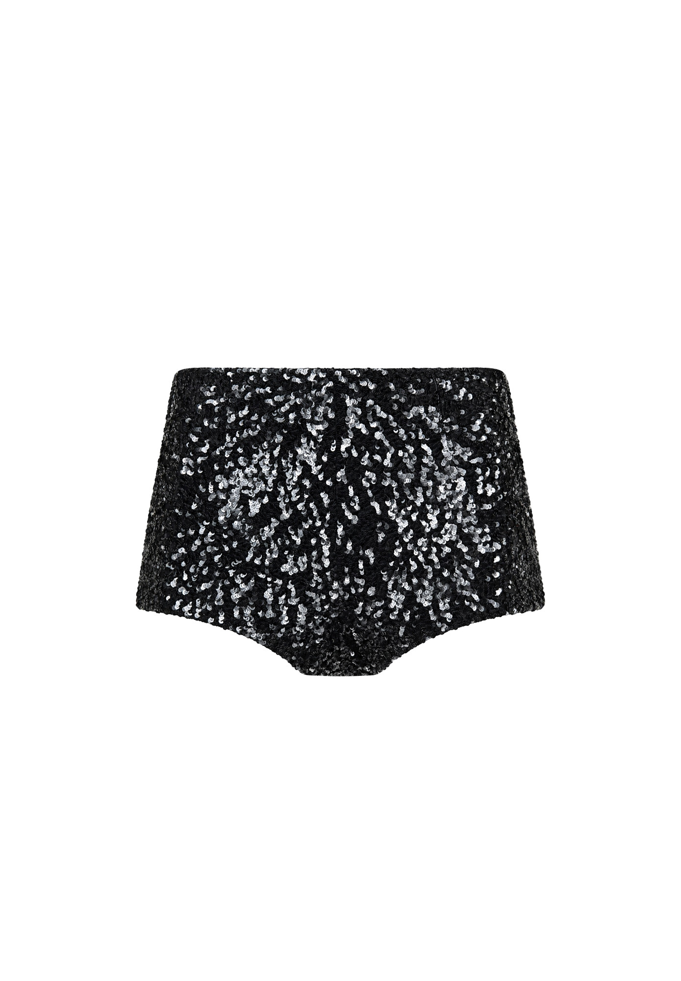 Черные шорты Saint Laurent с пайетками