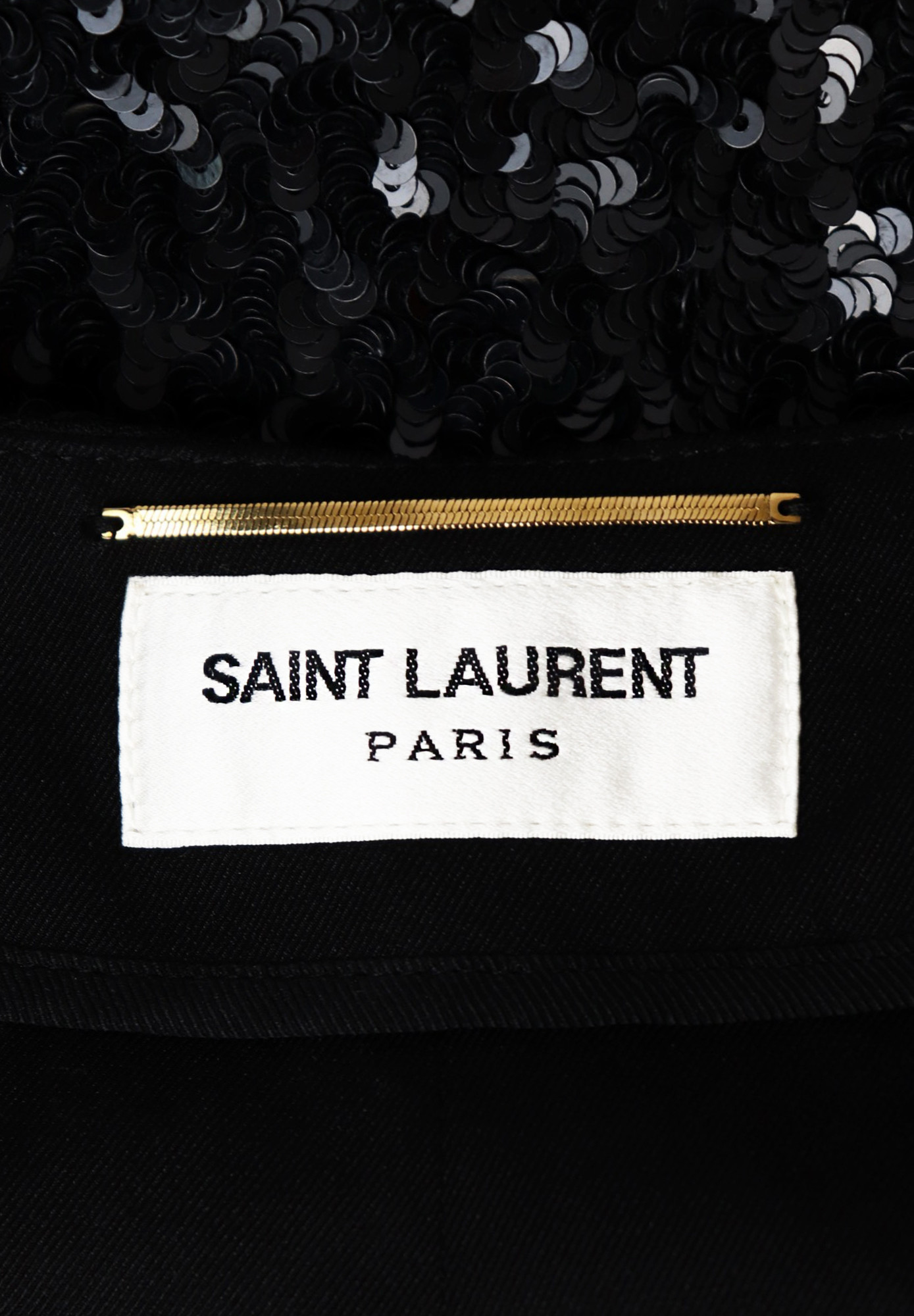 Черные шорты Saint Laurent с пайетками